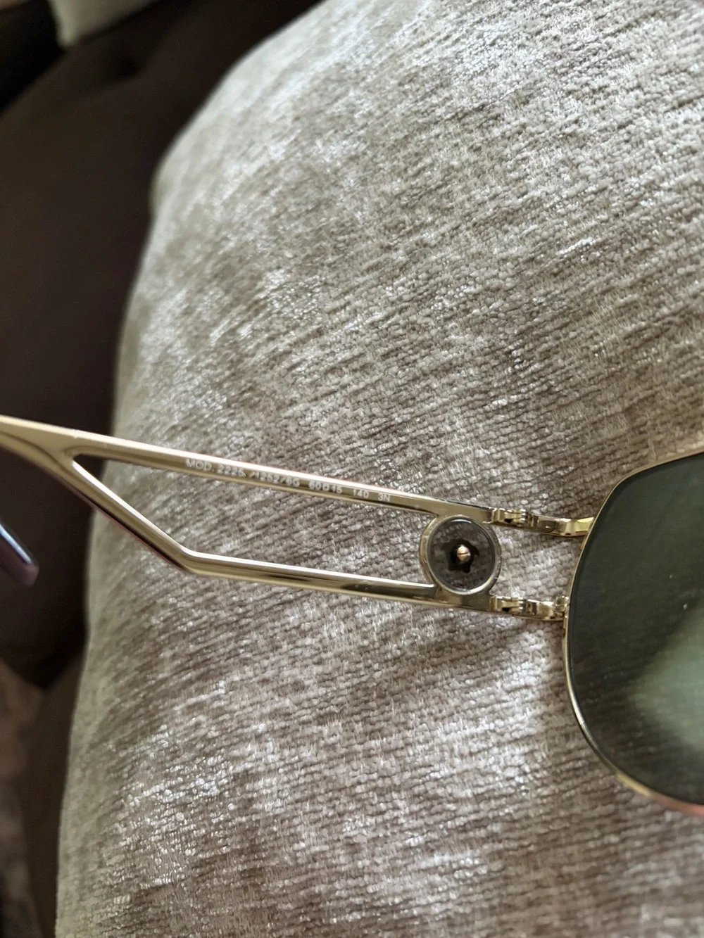 Versace Unisex Gold Frame Aviator Sunglasses with Grey Lenses